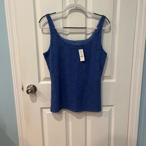 NWT White House Black Market Blue Lace Top